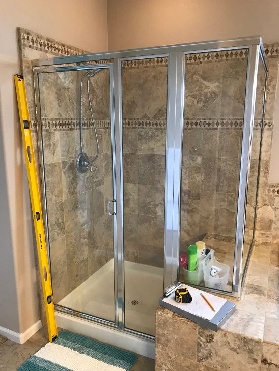 framed shower unit